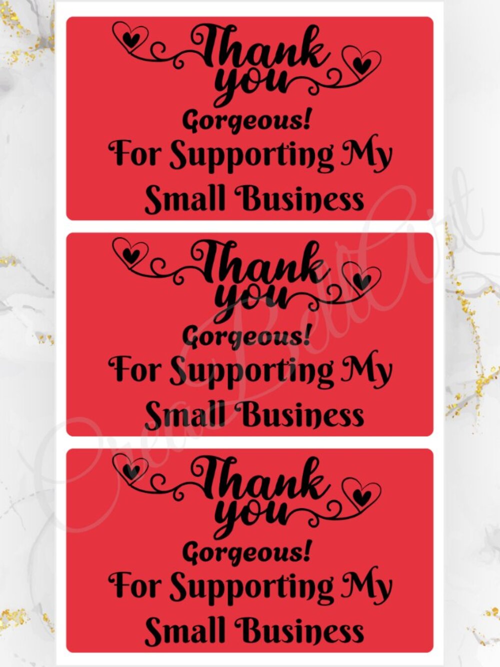 100 Thank You Stickers for Packaging | Small Business Labels